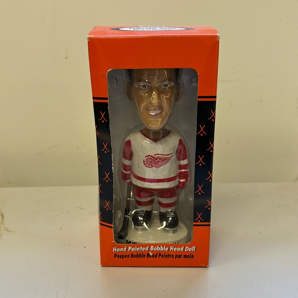 Gordie Howe hand painted bobble head doll